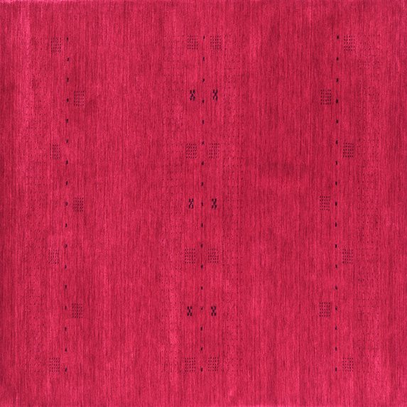 Ahgly Company Indoor Square Abstract Pink Contemporary Area Rugs, 4' Square