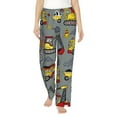 thumbnail image 2 of Kdxio Women's Comfy Stretch Funny ConstructionPrint Drawstring Pajama Pants-Large, 2 of 9