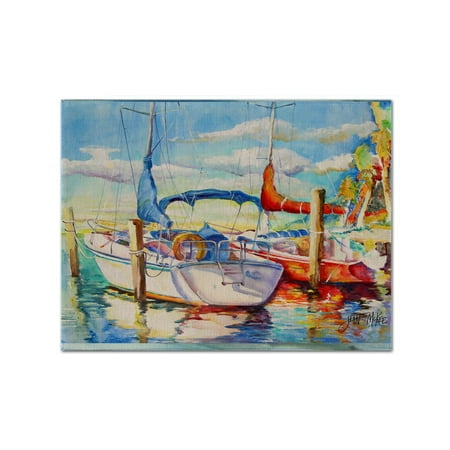 

Caroline s Treasures JMK1088PLMT Towering Q Sailboat Fabric Placemat Multicolor