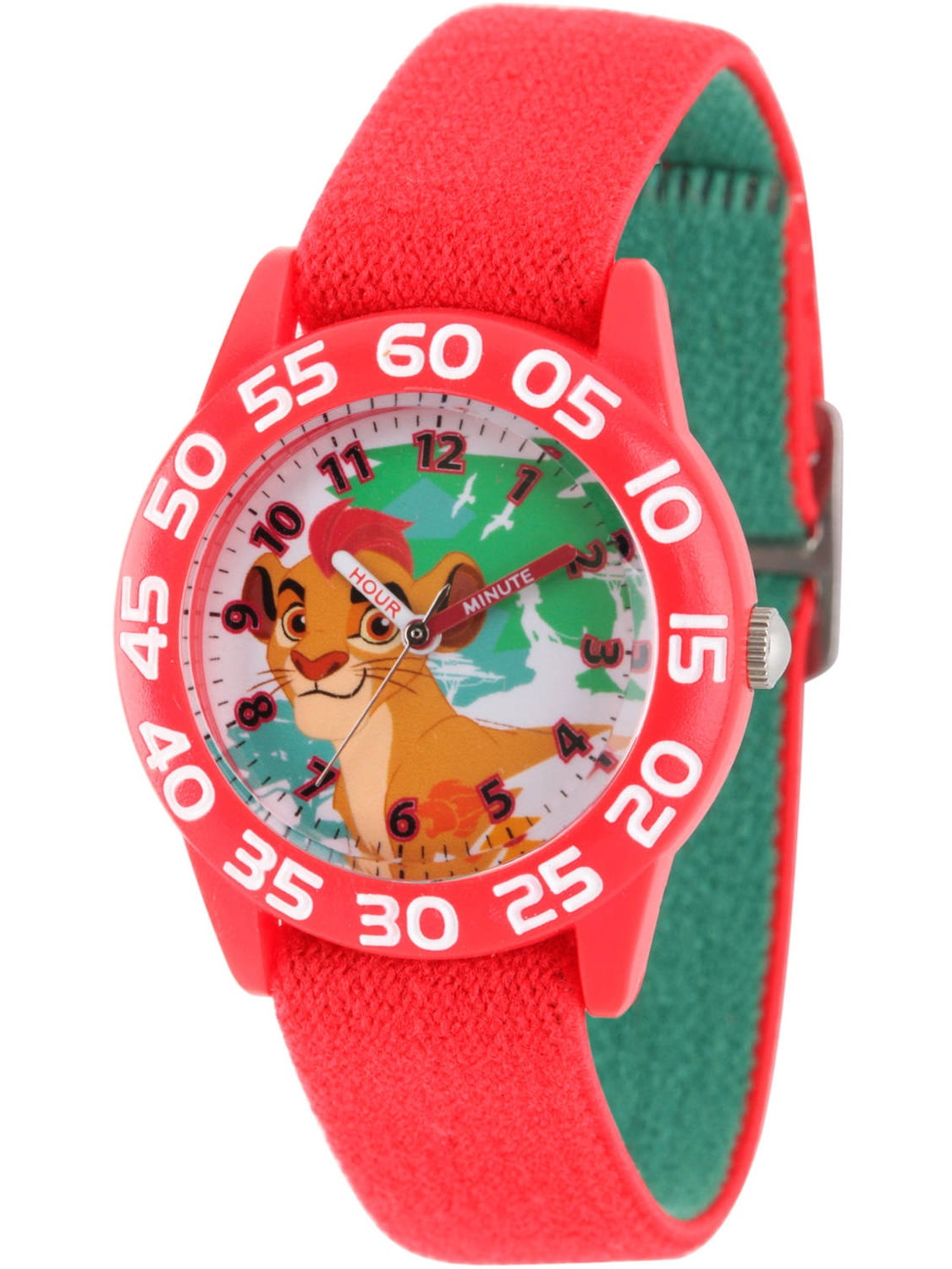 Photo 1 of Disney Collection Lion Guard Boys Red Plastic Numbered Bezel Nylon Strap Watch