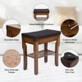 thumbnail image 6 of StrongTek Bamboo Shower Bench Seat with Cushion, Shower Stool with Storage Shelf, 350 lbs Capacity, Ideal for Bathroom, Spa, Sauna, Living Room, 6 of 8