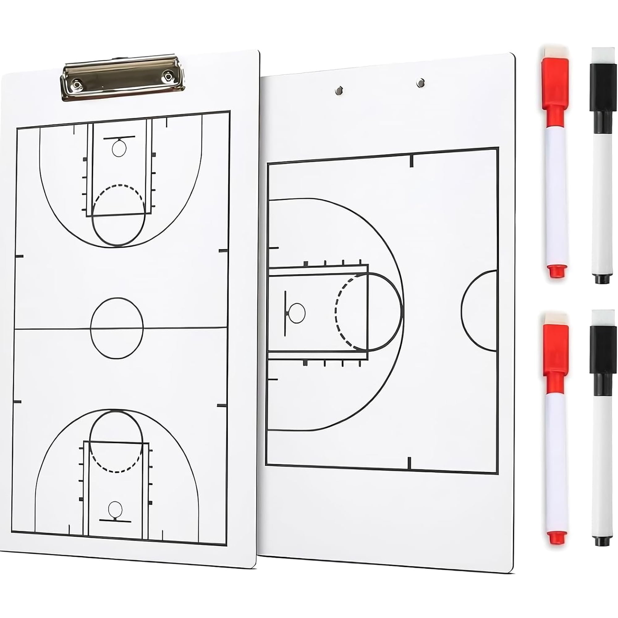 Basketball Coaching Board, Coach Tactical Basketball Clipboard, Basketball Accessories with Marker Pen, Basketball Dry Erase Clipboards for Coach