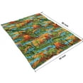 thumbnail image 4 of Colorful Dinosaurs River Volcanoes Pattern Blanket,Comfortable Soft Lamb Wool Throw Blanket,All Season,Warm Lightweight Blankets for Sofa Bed Couch Living Room Chair,60"x80", 4 of 4