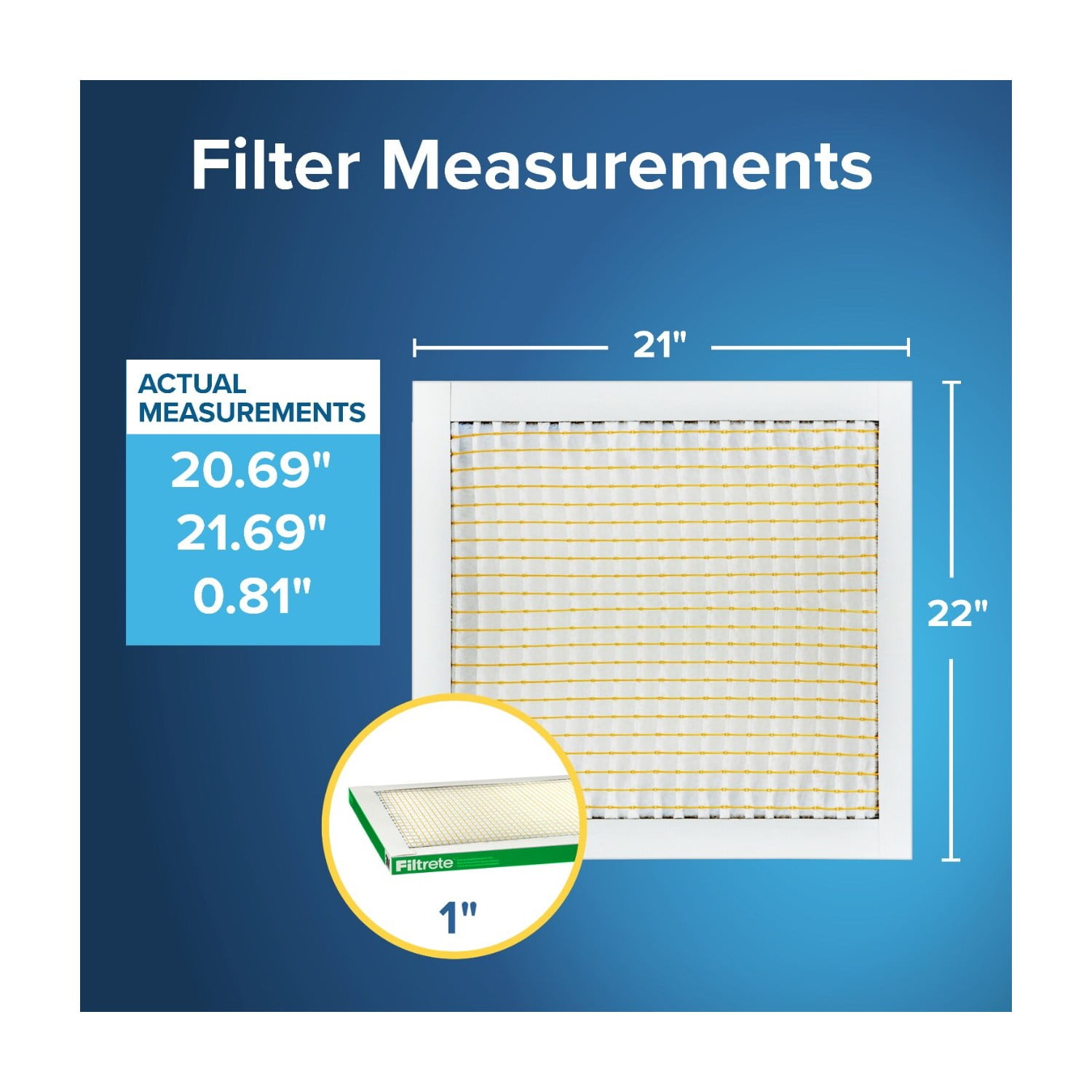 Filtrete 21x22x1 HVAC Furnace Air Filter, MPR 700 MERV 8, Dust, Pollen, and Pet Dander Reduction, 6 Pack