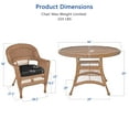 thumbnail image 4 of Jeco 5 Piece Resin Wicker Outdoor Patio Dining Set in Honey with Black Cushion, 4 of 10