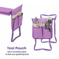 thumbnail image 3 of Garden Kneeler and Seat with Tool Pouch, Foldable Garden Bench with Soft EVA Foam Kneeling Pad & Gloves, 3 of 8