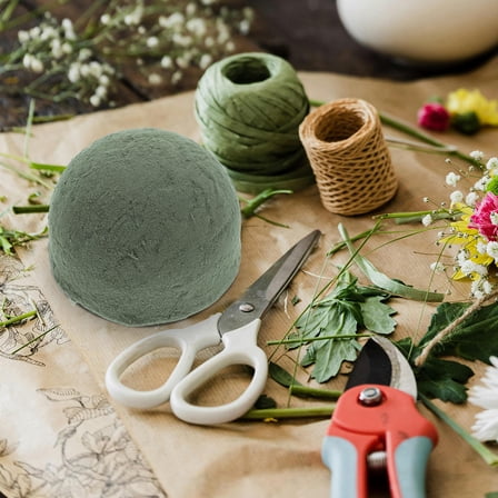 MLINS Floral Arrangement Foam for DIY Use Green Phenolic Resin Flower Foam Half Balls 3.94 inches