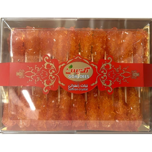 Goaldees Saffron Crystal Rock Candy Sticks, 20 Count, 400g