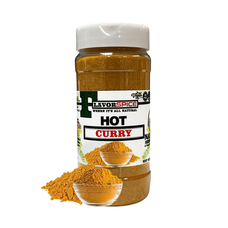 Hot Curry Crafted with 100% Natural Herbs and Spices with No Artificial or preservatives, No Salt, No Sugar, No MSG, Gluten, Great For Keto, Great For Vegan. 7.25oz(205g)