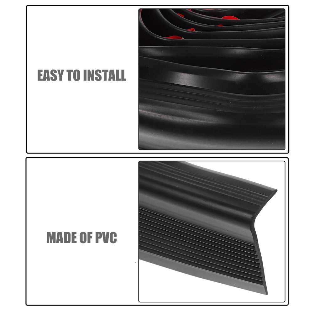 FRCOLOR  Stair Edges Protector Step Strips Anti Slip Grip Tape Black