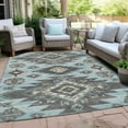 thumbnail image 4 of Dalyn Rugs Machine Washable Indoor/Outdoor Chantille Teal 9' x 12' Rug, 4 of 9