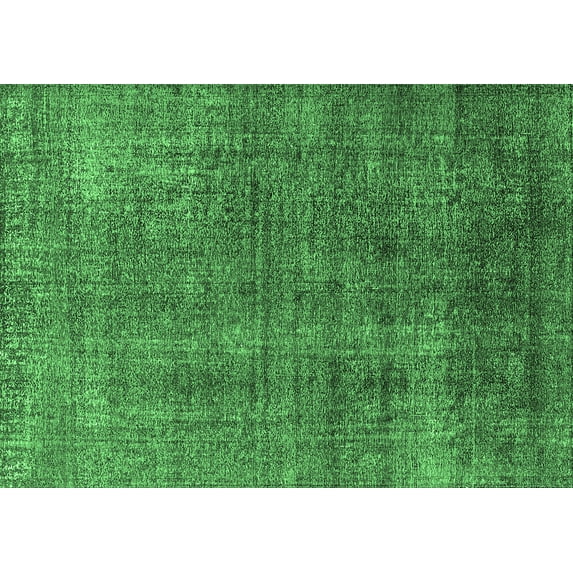 Ahgly Company Indoor Rectangle Oriental Emerald Green Industrial Area Rugs, 4' x 6'
