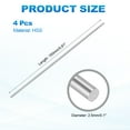 thumbnail image 2 of Uxcell 4 Pcs Round Steel Rod 2.5mm Diameter HSS Lathe Bar Stock Tool 150mm Long for Shaft Gear Drill Lathes Boring Machine Turning Miniature Axle Cylindrical Pin DIY Craft Tool, 2 of 6