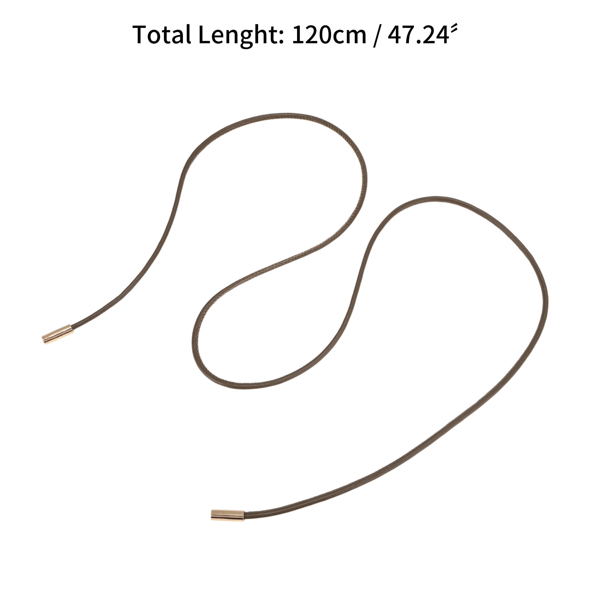 Unique Bargains Buckle Leather Cord Adjustable Waist Cord Brown