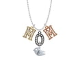 thumbnail image 2 of Delight Jewelry Silvertone Little Bird Initial - B - Multi-Colored Crystal Mom Charm Necklace, 2 of 5
