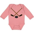 thumbnail image 3 of Inktastic Sports Hockey Sticks Boys or Girls Long Sleeve Baby Bodysuit, 3 of 5