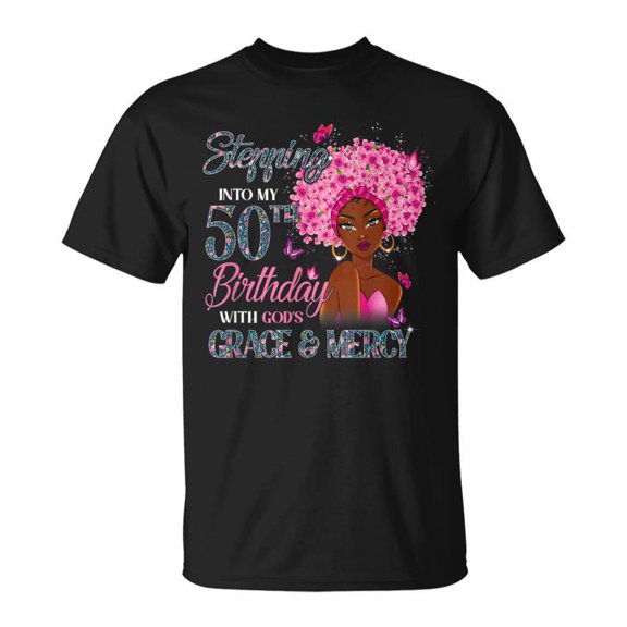 50Th Birthday Squad Stepping Into 50 Years Old Black TShirt