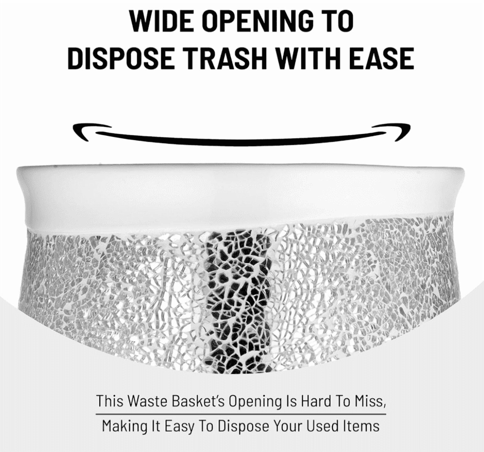 KriKac Sinatra White Modern Decorative Beautiful Designs Luxury Mosaic Glass Facial Tissue Covers 2 Count
