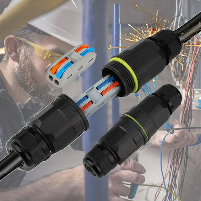 Cqxid Electrical Tools Under $5 Upgraded Junction Box Outdoor 2 3 Pole Wire Connector External Sleeve Coupler Cable Range Black