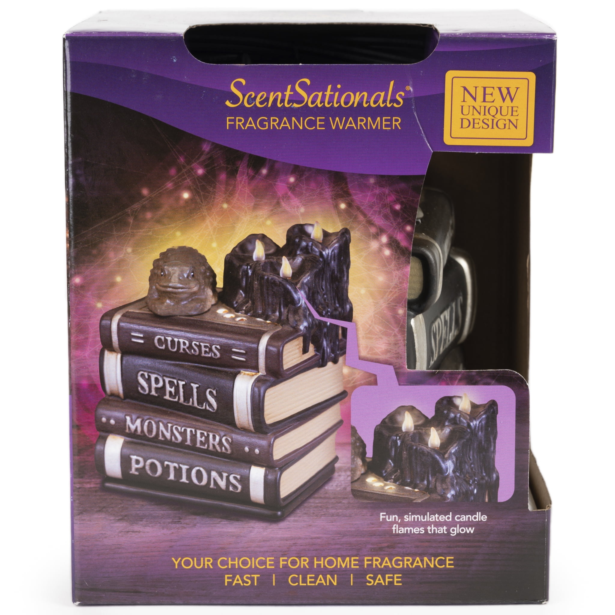 ScentSationals Book of Spells Scent Wax Warmer Halloween Hocus Pocus Witch Toad