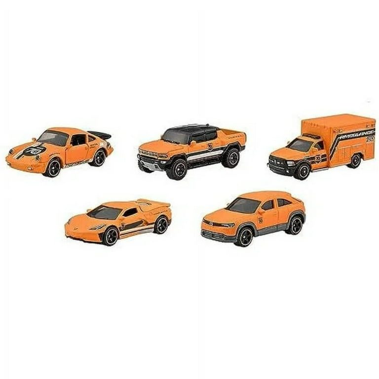 Matchbox 70th Anniversary Pack of 5 Moving Parts Cars, 1/64
