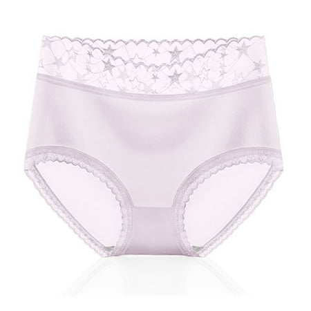 

Pxiakgy lingerie for women Women s Fashion High Waist Breathable Underpants Panties Purple + XL