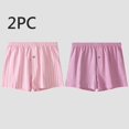 thumbnail image 2 of Jalioing Men's Boxer Shorts Loose Striped Sleep Shorts for Men 2 Pack Comfortable Pajama Shorts Underwear, 2 of 5