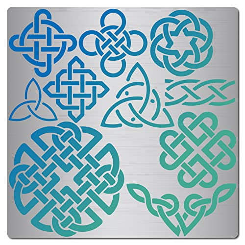 Metal Journal Stencils Flower Vine Stainless Steel Stencil Templates Tool  for Painting Wood Burning Carving Pyrography