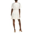 thumbnail image 2 of CeCe womens  Raglan Fluted Hem Mini Skater Dress, xs, White, 2 of 3