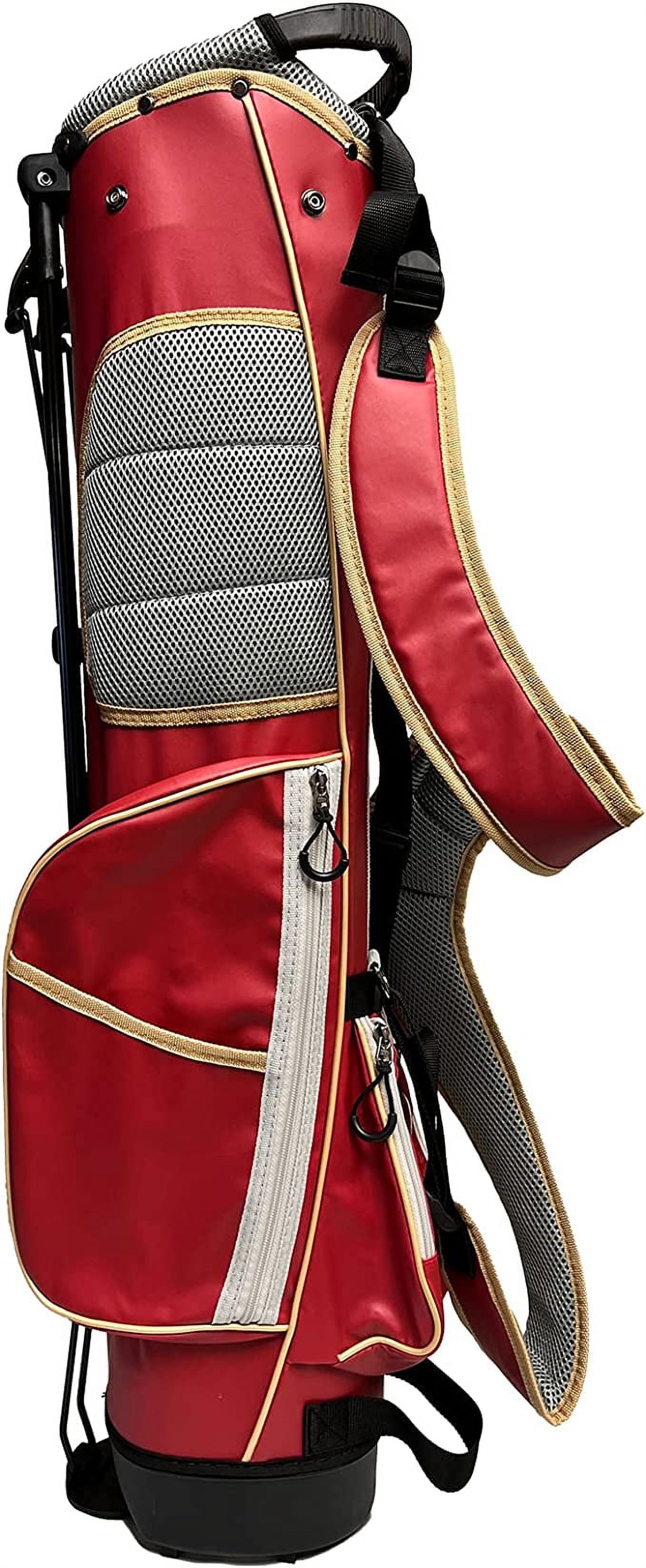 Zero Friction 5 Pocket Golf Pencil Club Bag, Burgundy