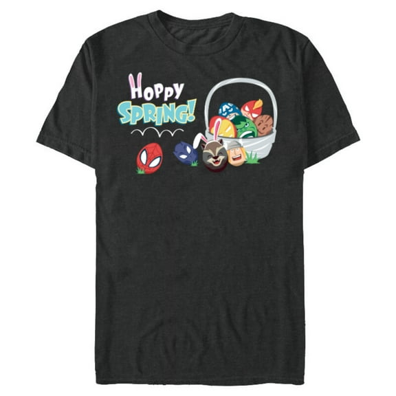 Marvel Super Hero Eggs Hoppy Spring Easter Basket - Short Sleeve Blended T-Shirt for Adults - Customized-Dark Heather