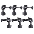thumbnail image 1 of 6pcs Mini Square Head Semi-closed Vintage Style Guitar Machine Heads 3R3L Tuning Pegs for Guitar Bass (Black), 1 of 9