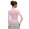 thumbnail image 3 of CRZ YOGA Softembrace Long Sleeve Shirts for Women Casual Tops Soft Basic T-Shirts, 3 of 6