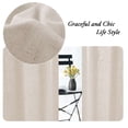 thumbnail image 4 of PrimeBeau Elegant Natural Linen Blended Energy Efficient Light Filtering Curtains / Tab Top Curtains Window Treatments Panels / Drapes for Livingroom (Set of 2, 52" x 96"，Angora), 4 of 5