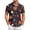 Blue, variant on Men's Casual Short-sleeved Shirt Slim Fit Stylish Men's Hawaiian Print，Size M-3XL