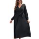 thumbnail image 3 of Vestido De Otoño, Vestido De Color Puro Para Mujer Para Oficina ANGGREK Otros, 3 of 6