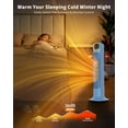 thumbnail image 5 of Space Heaters for Home, 24" 1500W Oscillating Electric Tower Electric Heater with Remote, PTC Ceramic Fast Heating,Blue,New, 5 of 6