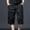Black, variant on Men's 3/4 Long Cargo Shorts Summer Solid Color Multi Pocket Workwear Hiking Joggers Athletic Shorts