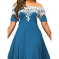 thumbnail image 3 of Gvmfive Plus Size Dresses Women Off The Shoulder Flowy Party Formal Dress, 3 of 4
