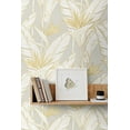 thumbnail image 4 of Stacy Garcia Home  Birds of Paradise Peel and Stick Wallpaper 20.5 in. W x 18 ft. L - Grey & Metallic Gold, 4 of 7