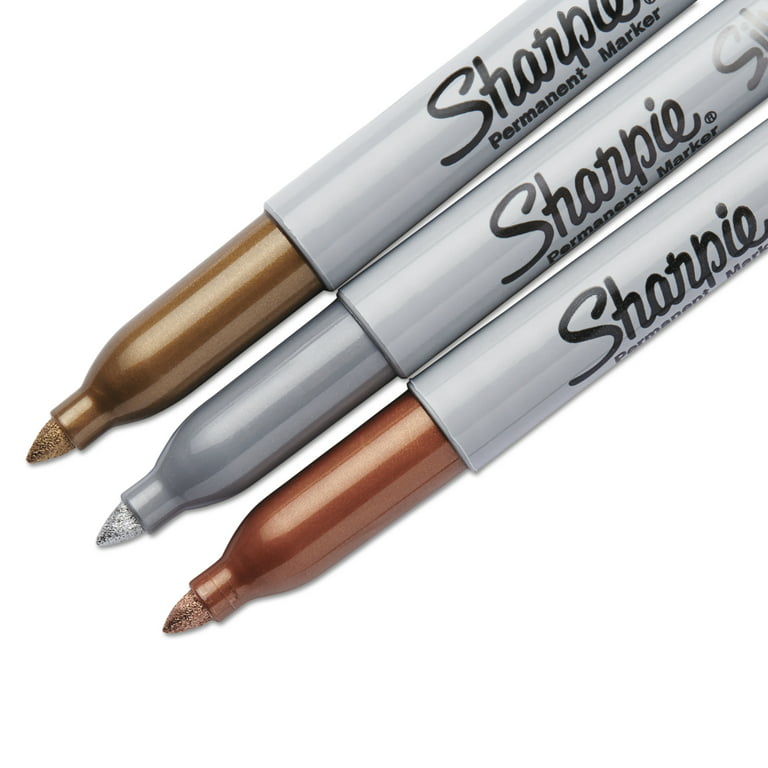 NEW 12 Pack Sharpie 2 Metallic Colors Fine Point Permanent Markers Gold  Silver