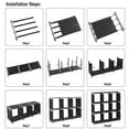 thumbnail image 2 of 9-Cube Closet Organizer Space-Saving Multifunction Sturdy Plastic Storage Organizer Shelves Bookshelf, 2 of 4