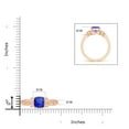 thumbnail image 4 of ANGARA Natural Cushion 1.05 ct Tanzanite Solitaire Engagement Ring in 14K Rose Gold for Women (Size-6mm) | December Birthstone, Anniversary, Jewelry Gift for Women | Natural Tanzanite Ring, 4 of 9