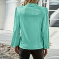 thumbnail image 6 of Elegant Shirts for Women 2025 Dressy Blouses Lantern Long Sleeve V Neck Metallic Party Blouse Top, 6 of 9