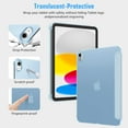 thumbnail image 5 of Clear Case for iPad A16 11th Generation 11 Inch (2025),iPad 10th Generation 10.9" (2022),Stand Cover with Hard Translucent Back, Support Touch ID, Auto Wake/Sleep&Stylus Holder-Blue, 5 of 15