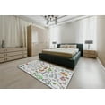 thumbnail image 5 of Ahgly Company Machine Washable Indoor Square Transitional Pearl White Beige Area Rugs, 6' Square, 5 of 7