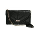 thumbnail image 4 of XOXO Women’s Small Black Vegan Leather Quilted Fold Wallet withCrossbody Strap, 4 of 6