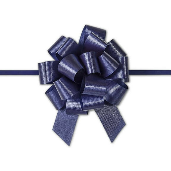 4" Navy Blue Classic Pull Bow (18 Loops) - 3 Bows