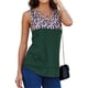 thumbnail image 5 of Chaleco Camiseta Sin Mangas Con Cuello En V Con Estampado De Leopardo Camiseta Sin Mangas De Verano Para Mujer, Verde, S tholdsy AP002393-01, 5 of 6