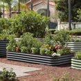 thumbnail image 3 of Epic Gardening 6-in-1 Large Modular Galvanized Raised Garden Bed Kit - 15" Tall, Food-Safe, Light Clay, 3 of 10